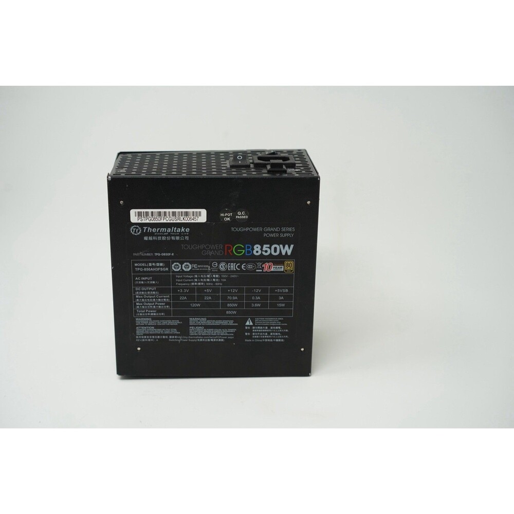 Thermaltake Toughpower Grand RGB 850W 80+ Gold Fully Modular PSU TPG-850AH3FSGR